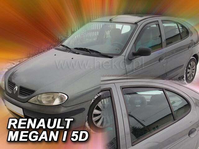 Deflektory RENAULT MEGANE 4d / 5d 1995 – 2002r (+zadné) SED / HTB Deflektory RENAULT MEGANE 4d / 5d 1995 – 2002r (+zadné) SED / HTB