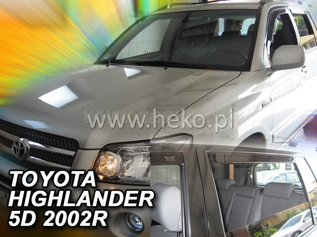 Deflektory TOYOTA HIGHLANDER 5D 2001-2007R.(+zadné)(wersjaUSA)